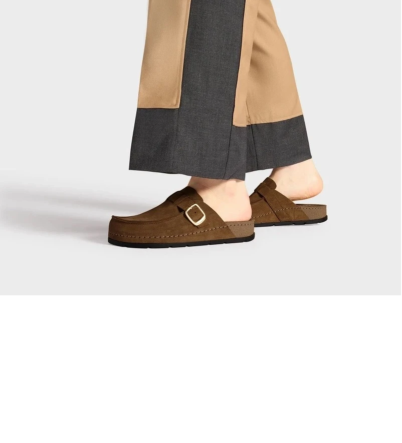SCHOLL PAPUCE BORA MOCASSIN-TOBACCO