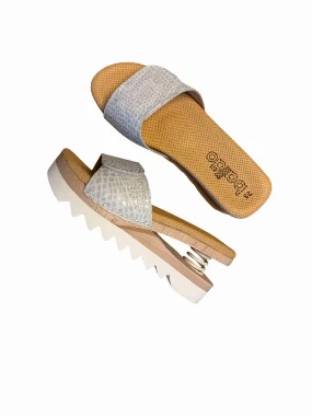 BALDO papuče FLEXI OTVORENE-reptil/bela