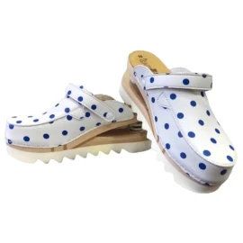BALDO klompe FLEXI TAČKASTO-PLAVE