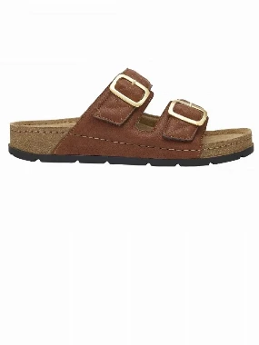 Scholl papuče BORA 2 STRAPS-tobacco 