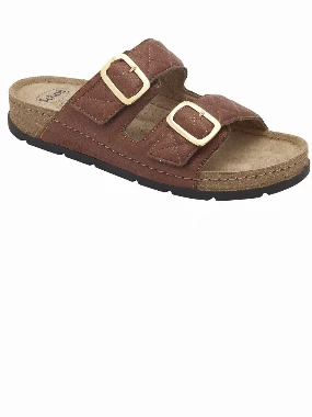 Scholl papuče BORA 2 STRAPS-tobacco 