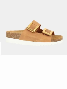 Scholl papuče MONTEREY 2 STRAPS-konjak 